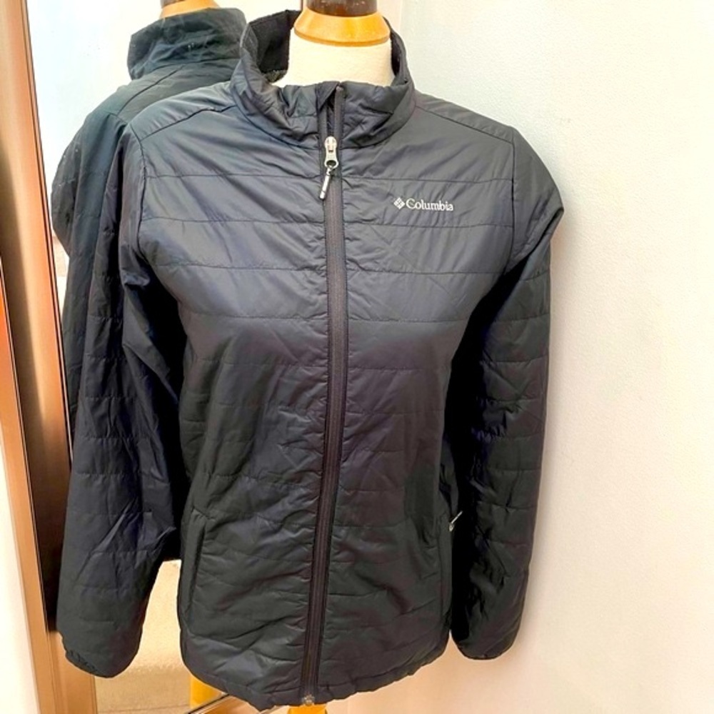 Black Columbia omiheat puffer jacket size juniors XL